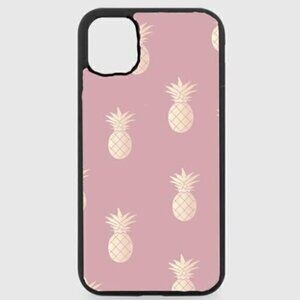 Dusty pink gold pineapple phone case